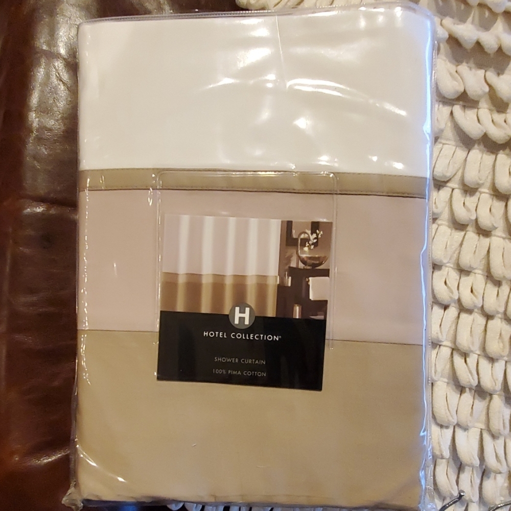 Macy's Hotel Collection color block Shower Curtain